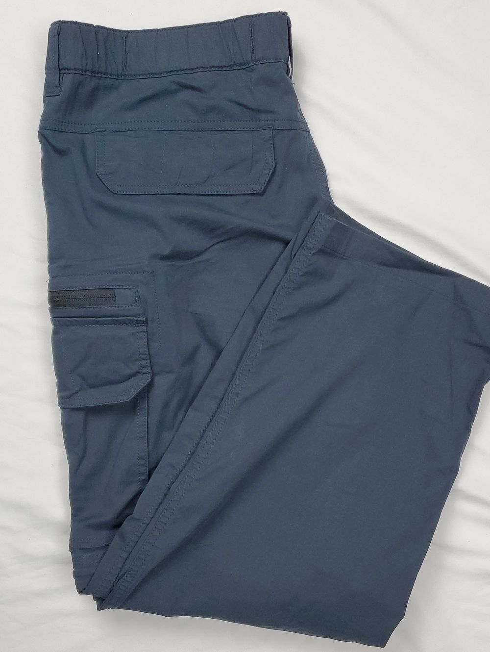 BC Clothing Convertible Cargo Pants | Mens XL x 30 Navy Zip Off Hiking Shorts